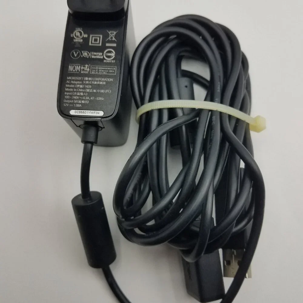 Microsoft Xbox 360 Kinect Sensor USB AC Adapter Power Supply Cable Cord